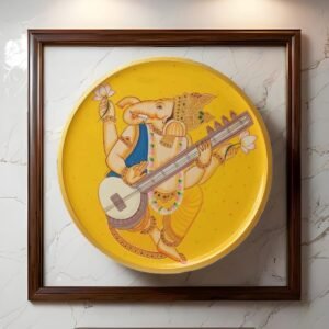 Ganpati Veena Wooden Plate