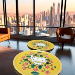 Painted Pichwai Peg Table