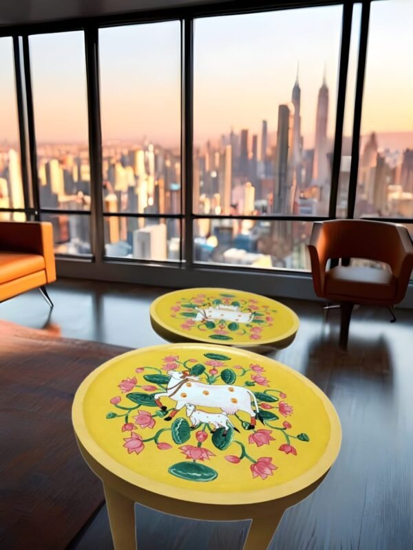 Painted Pichwai Peg Table