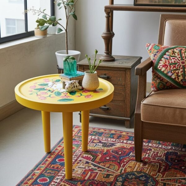 Painted Pichwai Peg Table