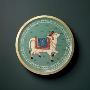 Pichwai Cow Wooden Plate