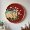 Pichwai Cow Wooden Plate