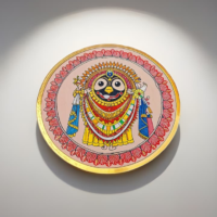 Jagannath Pichwai Wooden Wall Plate