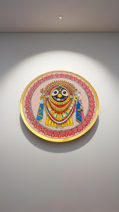 Jagannath Pichwai Wooden Wall Plate