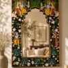 Pichwai Theme Mirror Frame - Krishna Raslila Gopi Cow