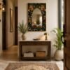 Pichwai Theme Mirror Frame - Krishna Raslila Gopi Cow