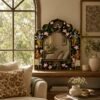 Pichwai Theme Mirror Frame - Krishna Gopi Cow