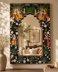 Pichwai Theme Mirror Frame